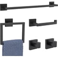 thumbnail image 1 of PinesC Matte Black Towel Bar Set, Bathroom Hardware Set Bathroom Towel Rack Set SUS304 Stainless Steel Bathroom Accessories Wall Mounted, 23.6 Inch Matte Black, 1 of 5