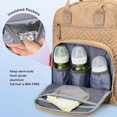thumbnail image 4 of Mochila para pañales, kit impermeable 4 en 1, color caqui, 4 of 9