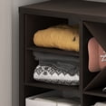 thumbnail image 2 of Furinno CUBICLE H-Shaped Cube Shelf Insert, Shelf Organizer Accessory, Dark Oak, Fits CUBICLE Extra Thick Series, 2 of 4