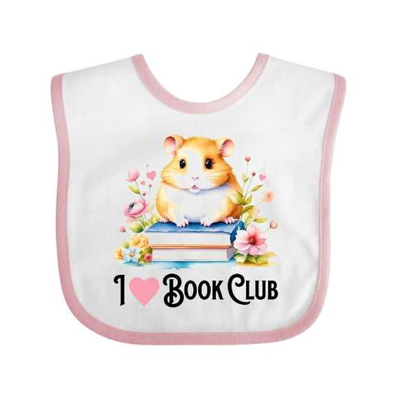 Inktastic I Love Book Club Girls Baby Bib