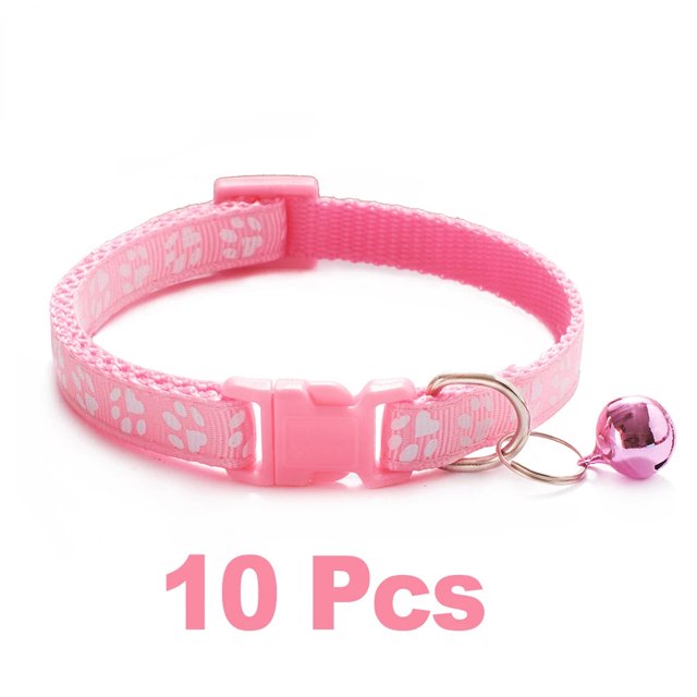 Wholesale With Bell Collars Delicate Safety Casual Nylon Dog Collar Neck Strap Fashion Adjustable Bell Pet Dog Collar New 10Pcs ShopWise Round