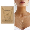 thumbnail image 3 of Twelve Constellations Gold Clavicle Necklace Set with Paper Card for Women Friendship Pendant, 3 of 3