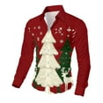 thumbnail image 5 of Awdenio Mens Shirts Funky Beach Printed Christmas Shirt Casual Button Down Long Sleeve Floral Shirts Tops, 5 of 8