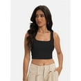 thumbnail image 3 of Women's Square Neck Crop Top Basic Sleeveless Fitted Tank Top Casual Cami, 3 of 6