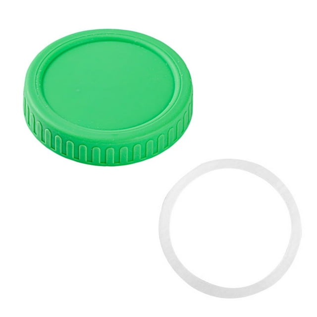 Hudfg Mason Jar Lids - 12Pcs Plastic Mason Lids Regular Mouth, Leak Proof Canning Covers With Silicone Rings For Ball, Kerr And More, Reusable Can Tops Caps Covers For Jars Accessories