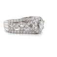 thumbnail image 2 of Cluster Halo Diamond Engagement Ring, Twisted Diamond Shank Ring, Solitaire With Accents Diamond Ring, 2.5 Ct Simulated Diamond, 925 Sterling Silver, Proposal Ring, 2 of 5
