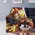 Demon Slayer Blanket Super Soft Flannel Blanket Throw Lightweight Sofa Throw Blanket Warm