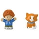 thumbnail image 1 of Paquete de figuras de juguete Mattel F-Price Story Starter con pelo rojo rizado para niño y gato naranja, 1 of 5