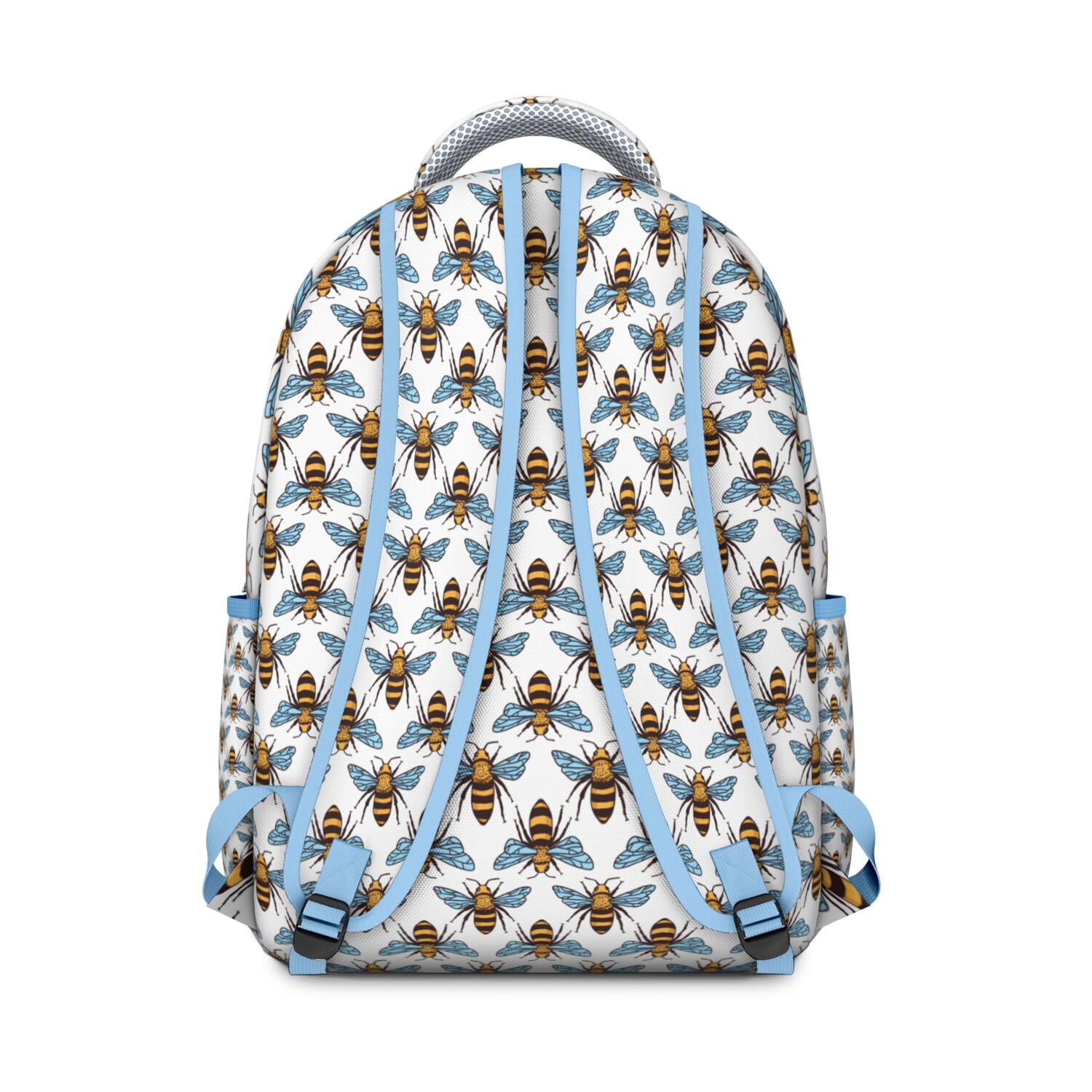Bees & Daisies Backpack&nbsp;- Fashionable School Bookbag for Girls & Boys, Lightweight Laptop Bag with USB-Free Design, Spacious Interior, Bee Print Gift
