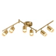 thumbnail image 1 of Bojim 6 Light Gold Track Lighting Kit, Modern LED Track Lighting Fixtures Ceiling, Flexibly Rotatable LED Light Head with Acrylic, 1 of 10