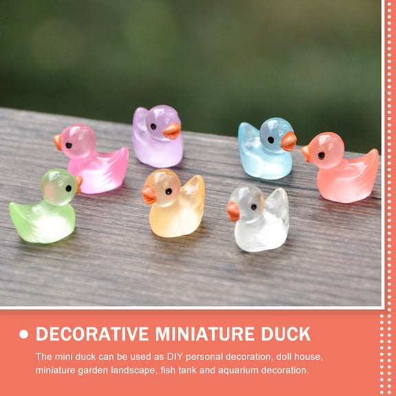 Raindrops 50 Pcs Outdoor Simulation Duck Model Mini Garden Decoration Flower Pot