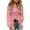 Pink, variant on Lenpel Women's Tops Casual Loose Mock Neck Lantern Long Sleeve Solid Color Blouses Fashion Spring Summer Outfits