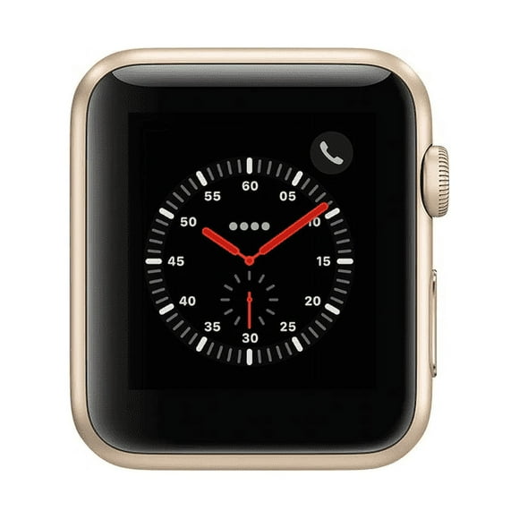 Apple Watch Series 3, 38MM, GPS, Gold Aluminum Case, Black Loop (Non-Retail Packaging)