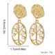 thumbnail image 5 of HomeKingdee Gold Color​ Alloy Irregular Geometric Earrings with Square Sequins for Women - Creative and Stylish Jewelry for All Occasions Including Wedding and Party, 5 of 5