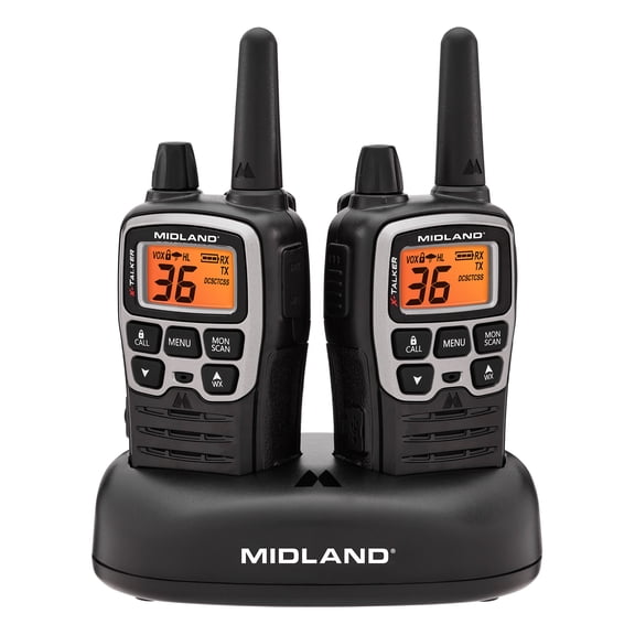 Midland X-Talker T71VP3 FRS Two-Way Radio bundle 38-mile, Walkie Talkies, 36 Channels, Black