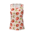 thumbnail image 3 of Picia Strawberries Pattern Women's Workout Tank Top,Breathable Activewear,Slim Fit Athletic Top,Versatile Workout Moisture-wicking top-Large, 3 of 9