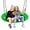 Green, variant on HYYOP 40 Inch Saucer Tree Swing Set for Kids, 800lbs Rainbow Flying Swing Seat with Adjustable Hanging Ropes, Waterproof Textliene Fabric and Steel Frame for Outdoor Playground Backyard