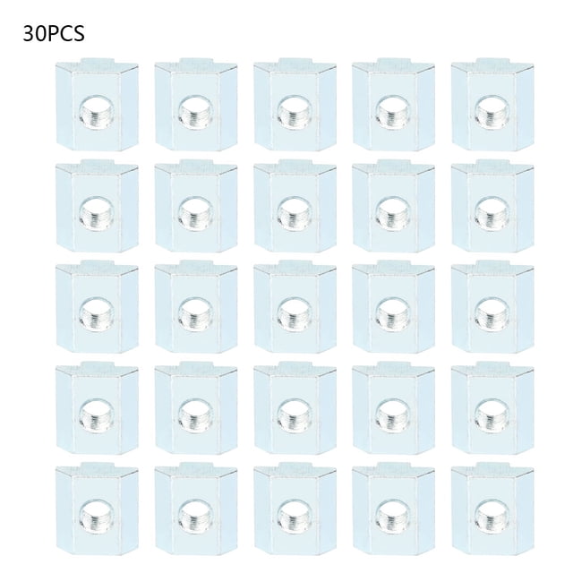 30 unids 40 Serie T ranura Tuercas Set Acero Al Carbono Roscado T Tuerca Deslizante Bloquear Sujetadores (M8)