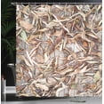 thumbnail image 3 of Ambesonne Fall Shower Curtain, Autumn Rustic Dried Leaves, 69"Wx75"L, Amber Pale Tan and Pale Peach, 3 of 4