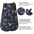 thumbnail image 4 of Dailycode Double Sided Oven Mitt with Loop Heat Resistant Kitchen Long Potholders 7" x 35" Beautiful Butterflies and Star, 4 of 6