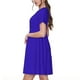 thumbnail image 2 of Fotbe Darkblue Vestido Largo de Moda para Mujer, Vestido Tipo Camiseta con Manga Corta y Estilo Casual a Rayas y Bloques de Color, 2 of 6