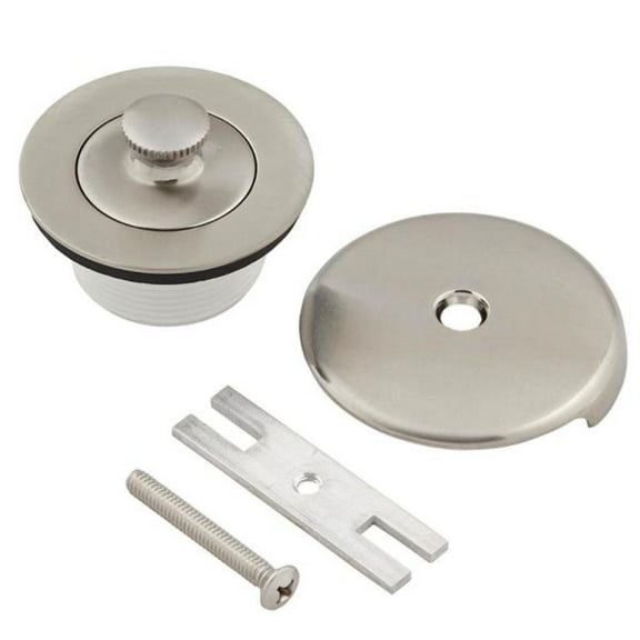 Everbilt Lift Turn Bath Tub Drain Brushed Nickel 864930