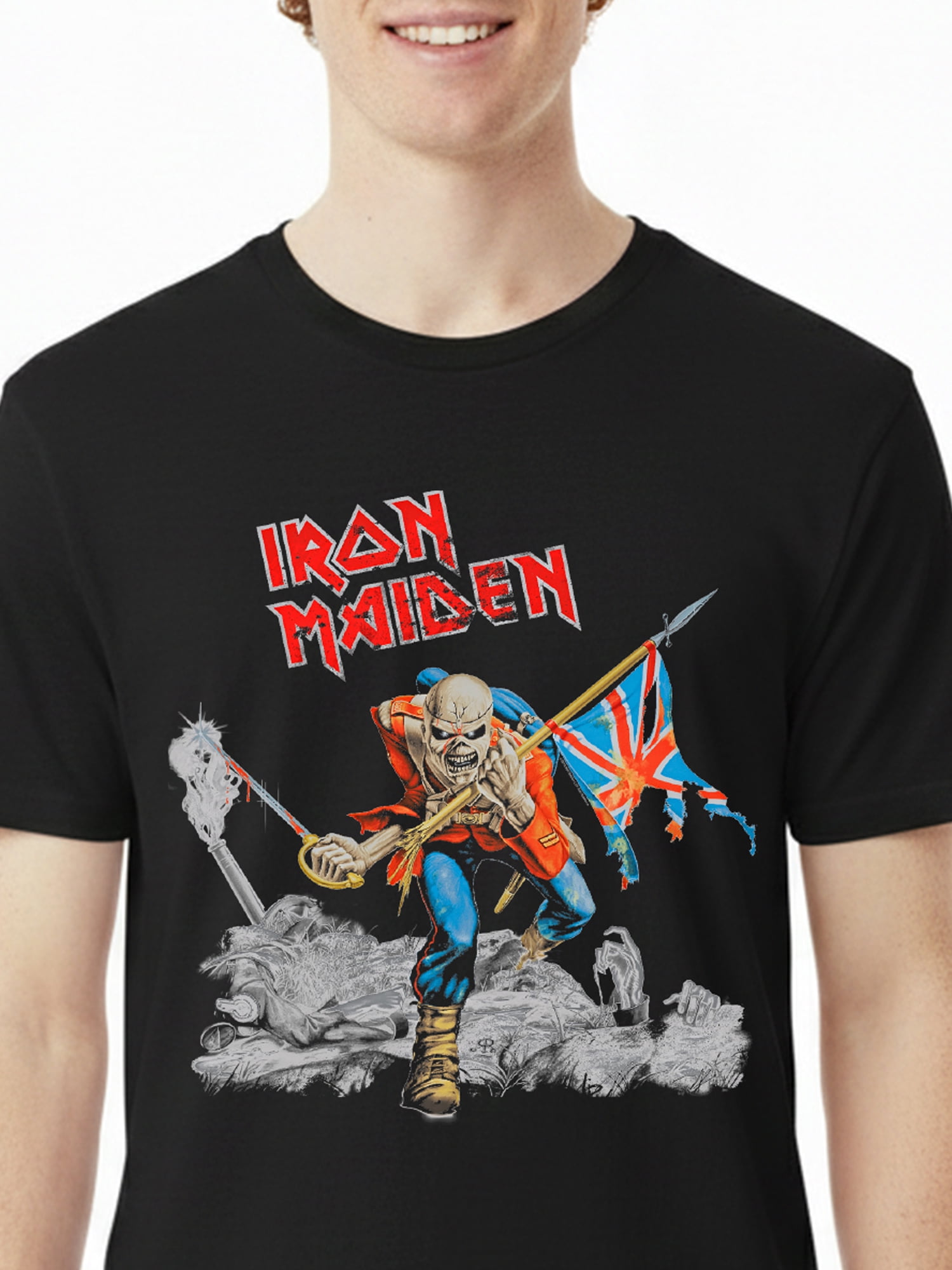 Iron Maiden, Men's & Big Men's Graphic Tee, Death Flag, Sizes XS-3XL