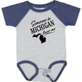 thumbnail image 3 of Inktastic Someone in Michigan Loves Me Boys or Girls Baby Bodysuit, 3 of 5