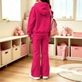 thumbnail image 6 of Enjoytime Outfits for Girls Long Sleeve Hoodie with Flared Pants 2 Piece Set Kids Fall Fashion Comfy Casual Outfit, 6 of 8