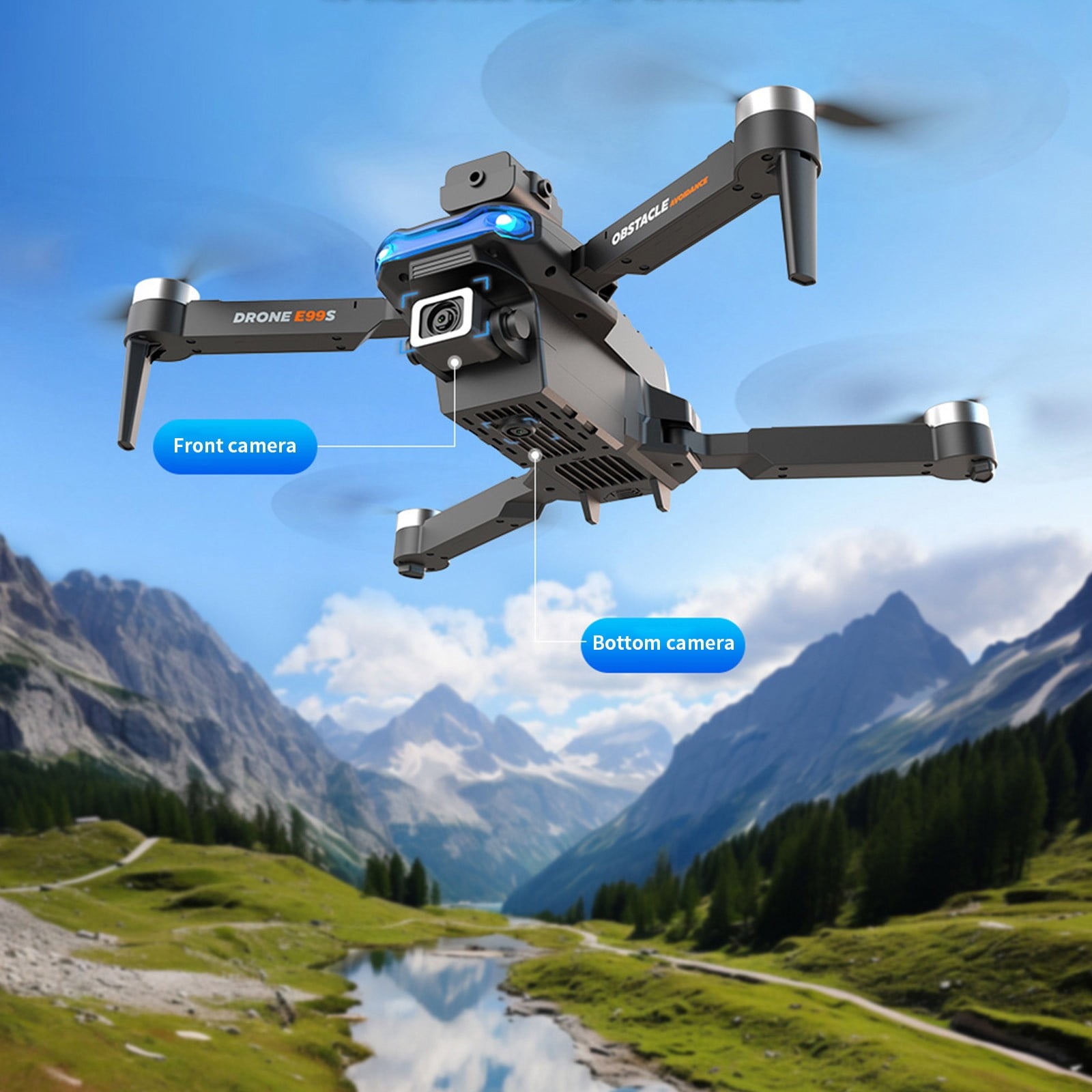 Drone with Camera, Quadcopter with Auto Return, One Click Takeoff And Landing, Folding Body, Remote Control Toys Gifts for Adults
