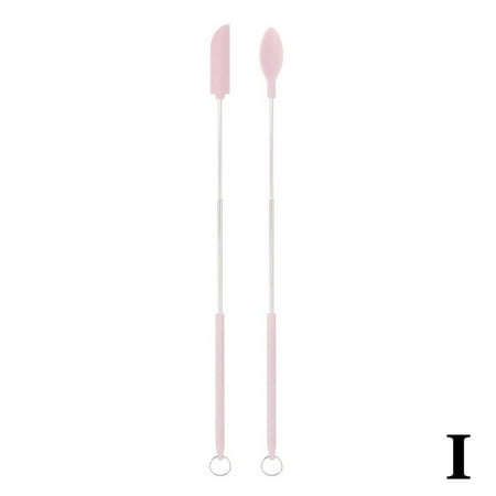 

Mini Silicone Telescopic Spatula Makeup Spatula Soft Jar Cake Cream Scrapers NEW