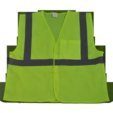 

Petra Roc LVM2-EC-2X-3X Safety Vest Economy Line Ansi Class Ii Lime Mesh 2X & 3X