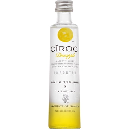 CIROC Pineapple, 50 mL (Made with Vodka Infused with Natural Flavors), 35% ABV