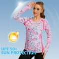 thumbnail image 2 of Bassdash Women‘s UPF 50+ Wrinkle-free Fishing Shirt Long Sleeve V Neck Breathable Sun Protection T-shirt for Hiking SR01W, 2 of 7