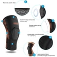 thumbnail image 3 of NEENCA [2 Pack] Silicone Spring Knee Pads, Sport Knee Brace, Knee Compression Sleeve Support for Knee Pain, Running, Workout, Climbing, Hiking, Gym, Orange, 2XL, 3 of 6