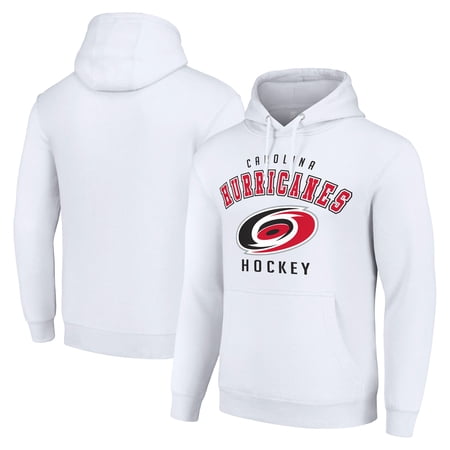 Men s Starter White Carolina Hurricanes Logo Pullover Hoodie
