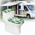 thumbnail image 6 of HELLHERO Cross Flower Elastic Edge Adjustable Fits All Toilet Shapes Polyester Fabric Bathroom Seat Covers Bathroom Home Machine Washable Dust-Proof U-Shaped, 6 of 8