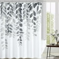 thumbnail image 5 of Silver Gray Botanical Shower Curtain for Bathroom Modern Eucalyptus Shower Curtains Floral Watercolor Natural Bath Curtain Set Light Gray Leaves Spring Garden Plants Bathroom Decor 72x72, 5 of 6
