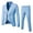 Blue, variant on Charmgo Mens Suits Clearance, Men's Suit Slim 3 Piece Suit Business Wedding Party Jacket and Straight-Leg Pants Coat Golf Shirts for Men, Polo Shirts for Men Khaki L