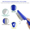thumbnail image 4 of 4 Pack Flea Lice Comb,Stainless Steel Double sided Dog Eye Combs Tear Stain Remover Combs,Gentle Pet Comb to Remove Tangle and Knots, Tear Stain Remover,Dematting Tool for Small, Medium & Large Pets, 4 of 7