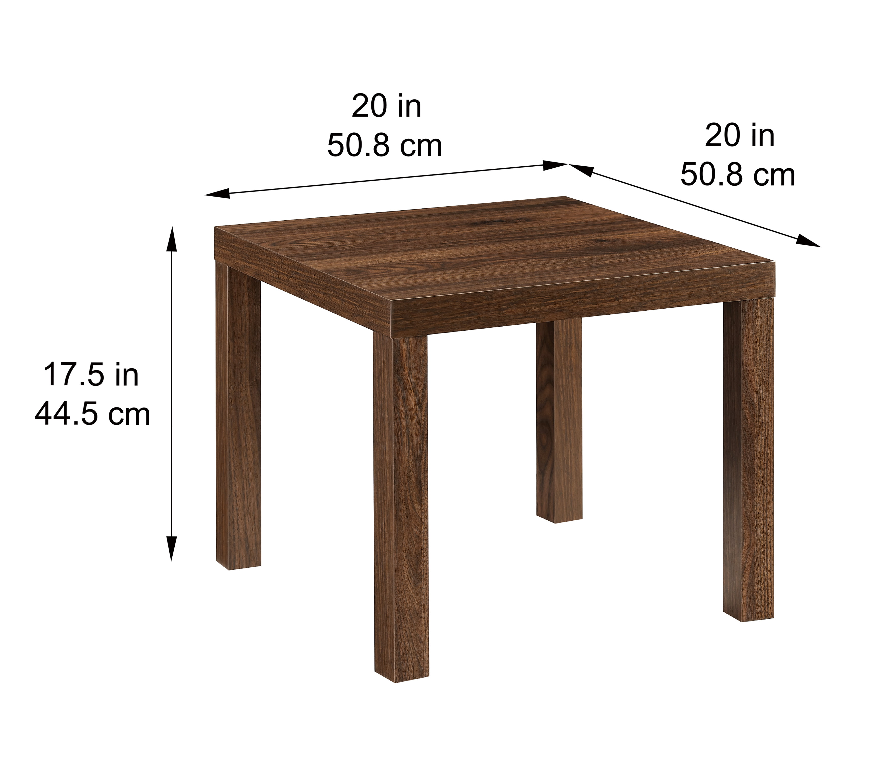 Mainstays Parson End Table, Walnut Finish