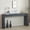 Black, variant on Demi Bonn 64" Rustic Wood Console Table, Elegant Entryway Table with Decorative Beaded Trim for Hallway, Living Room or Foyer, Brown