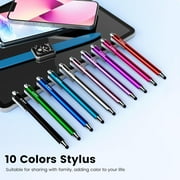 MEKO 10 Pack Stylus Pens for Touchscreens, Thin Rubber Tip with 20 Replaceable Heads - Compatible iPad iPhone Tablets All Devices