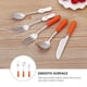 thumbnail image 2 of 1 juego / 3 piezas Kit de vajilla de acero inoxidable Cuchara de tenedor cortador para niños lindo (naranja), 2 of 7