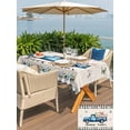 thumbnail image 4 of Outdoor Tablecloth with Umbrella Hole and Zipper, Easter Rectangle Table Cloth 52x70 Inch Waterproof Tablecloth, Spring Farmhouse Truck Rabbit Eggs Floral Plaid Picnic Table Cover for Patio Camping, 4 of 7