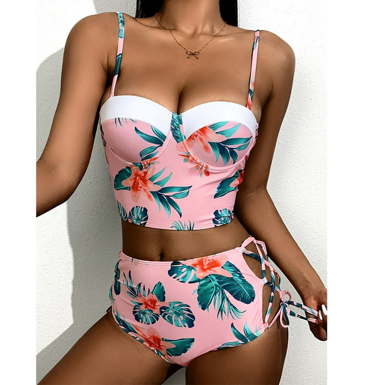 Lukitty Women's Push Up Bikini Set Two Piece Strapless Bathing Suit  Swimsuit : : Clothing, Shoes & Accessories