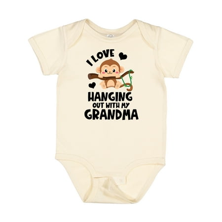

Inktastic Monkey I Love Hanging out with My Grandma Gift Baby Boy or Baby Girl Bodysuit