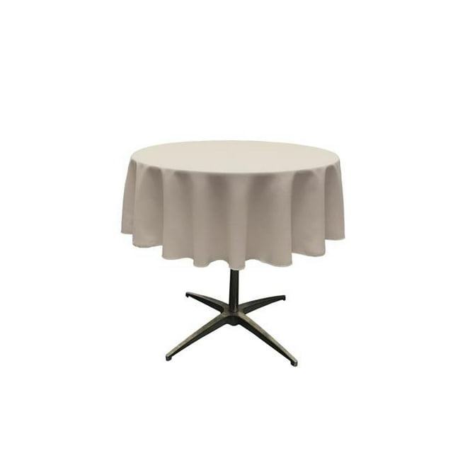 Nappe en Popeline de Polyester TCpop51R-GrayLgtP41, Gris Clair - 51 Po Ronde