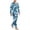 144#Blue, variant on Camo Pajama Pants Set for Men 2 Piece Long Sleeve Button Front Collared Shirt with Chest Pocket and Full Length Straight Leg Pants Casual Matching Nightwear Set