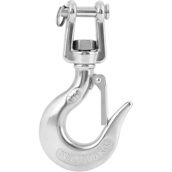 Swivel Hook 304 Stainless Steel Swivel Hook with Latch Swivel Eye Hook (2200 lbs)